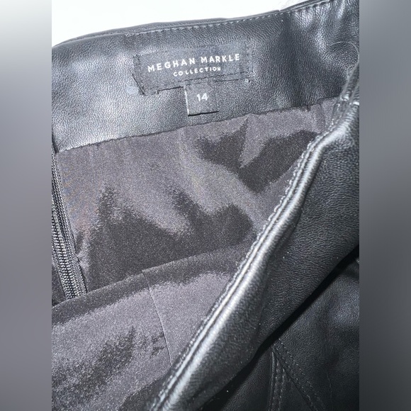 Meghan Markle Reitman’s Vegan Leather Skirt Sz 14 - Picture 5 of 6